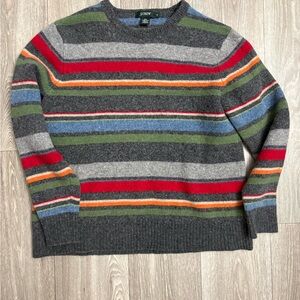 J. Crew Men's Multicolor Striped Crewneck Sweater